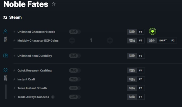 Noble Fates七项修改器
