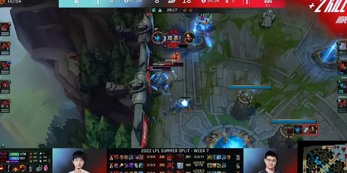 LOL:卡那维佛耶戈残局收割者JDG实力碾压2-1力克IG高居积分榜首——