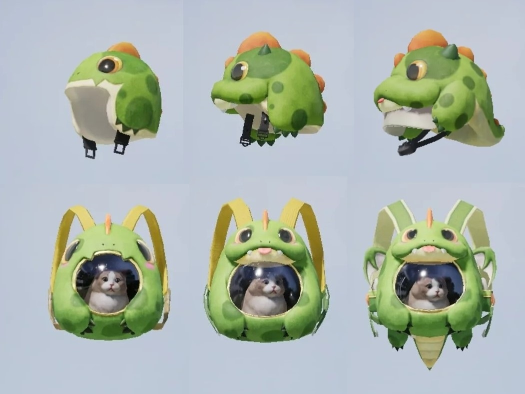 “吃鸡”恐龙新军需抢先看，猫包2.0来了，3款动物套装萌度很高