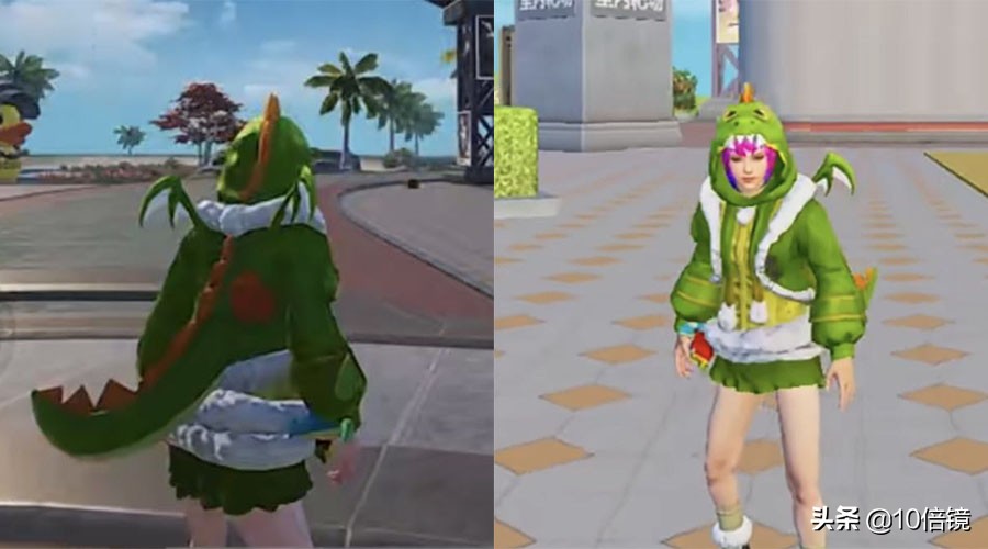 “吃鸡”7月22日新军需实装效果！恐龙自带泳圈，尾巴长在腰间