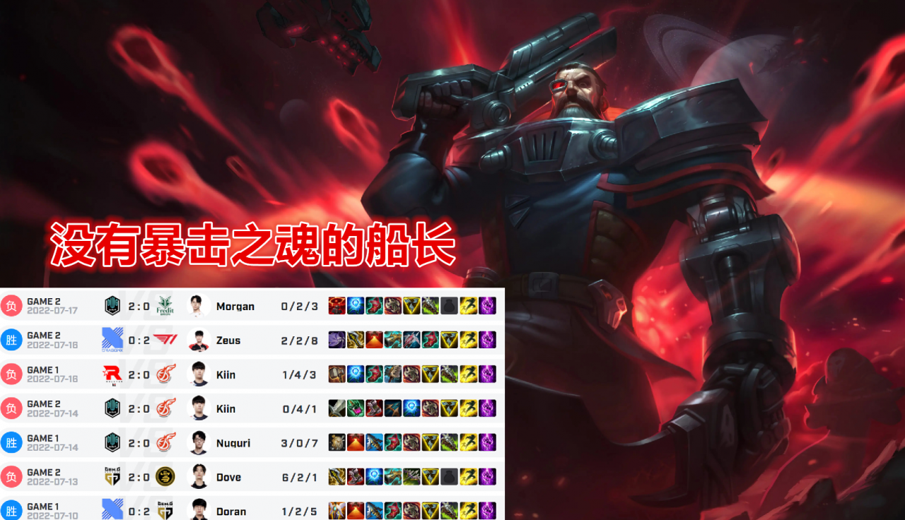 LOL测试服恭迎三大野王！船长重拾暴击之魂，放弃连桶开练三火刀