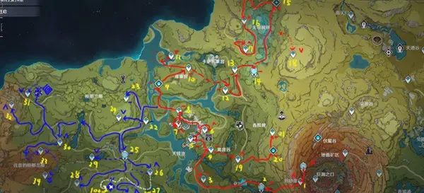 元神须弥山七日尊和瞬移点最省时的路线