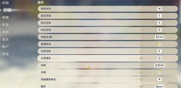 原神电脑操作键2022