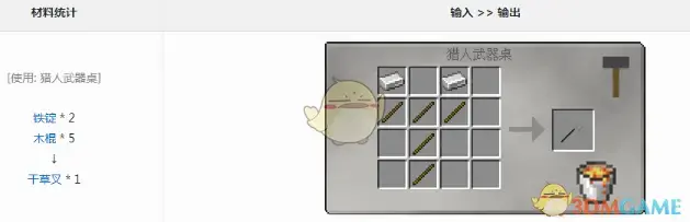 我的世界血族传说干草叉怎么弄？