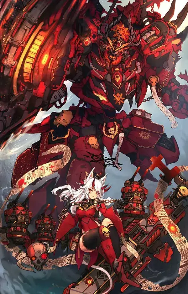 二次元帅气机甲女，二次元机甲美少女