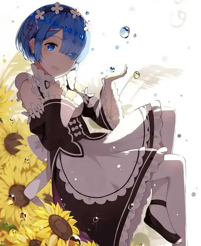 动漫可爱鬼妹蕾姆，re0剧场版蕾姆