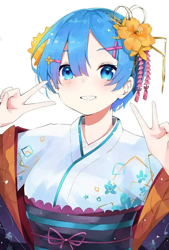 动漫可爱鬼妹蕾姆，re0剧场版蕾姆