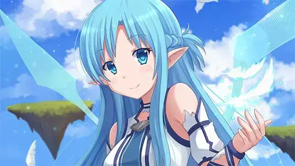 刀剑神域亚丝娜头发为什么变蓝了，刀剑神域亚丝娜水精灵手办