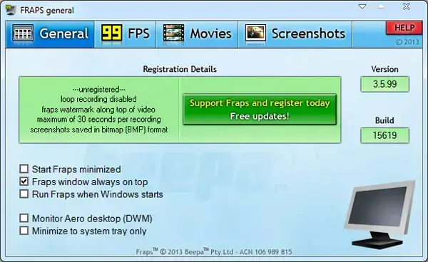 fraps v3.5.99.15631