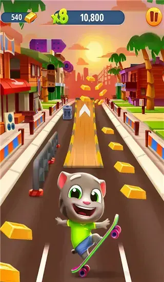 汤姆猫跑酷2024版无限金币钻石鞭炮