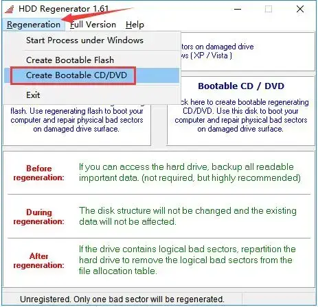 HDD Regenerator(硬盘修复工具) 实用版 v1.71 HDD Regenerator(硬盘修复工具) 实用版 v1.71