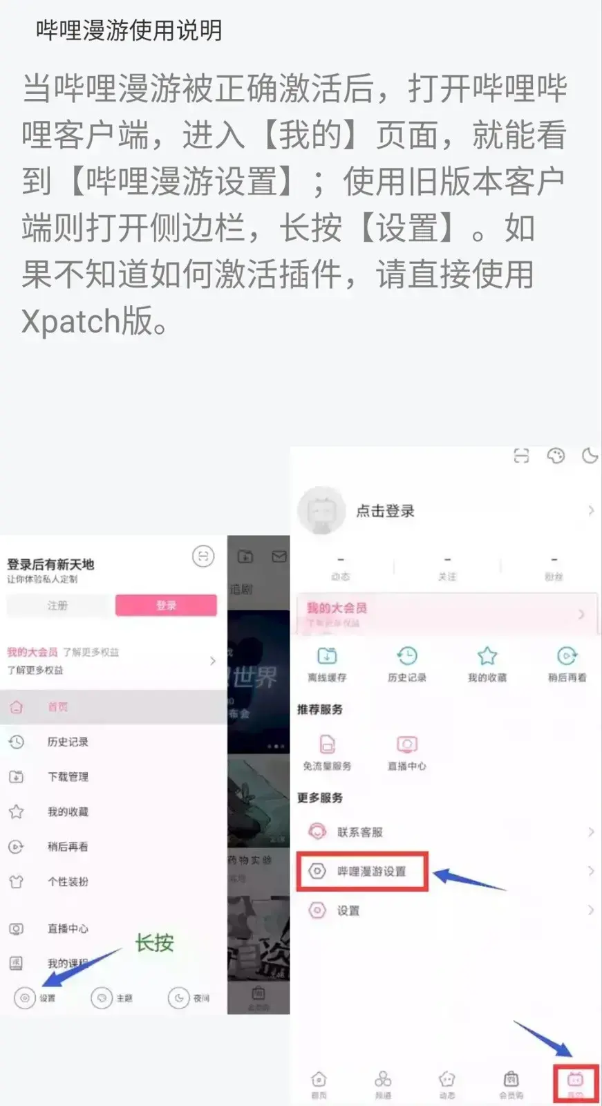 哔哩哔哩漫游xpatch版