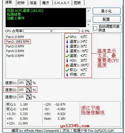 cpu风扇转速调速控制工具