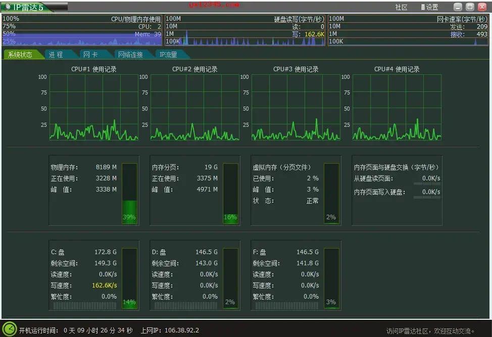 IP雷达绿色版