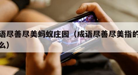 成语尽善尽美蚂蚁庄园（成语尽善尽美指的是什么）