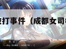 成都女司机被打事件（成都女司机被打事件分析）