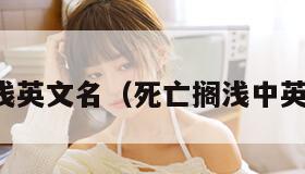 死亡搁浅英文名（死亡搁浅中英文对照）