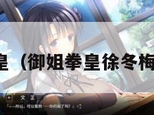 御姐拳皇（御姐拳皇徐冬梅被打败）