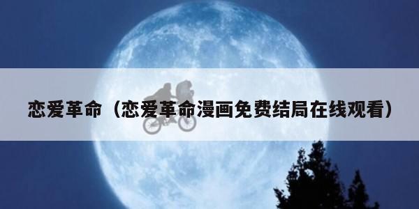 恋爱革命（恋爱革命漫画免费结局在线观看）