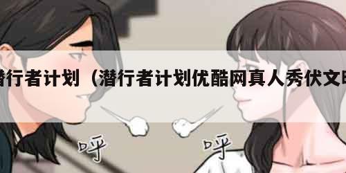 潜行者计划（潜行者计划优酷网真人秀伏文晓）