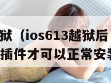 ios6.1.3越狱（ios613越狱后必须要安装插件才可以正常安装越狱软件）