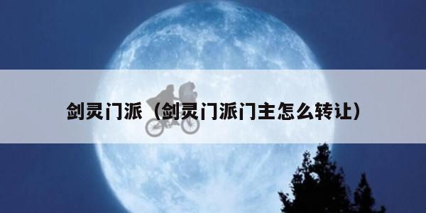 剑灵门派（剑灵门派门主怎么转让）