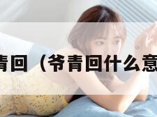 爷青回（爷青回什么意思）