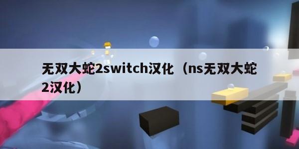 无双大蛇2switch汉化（ns无双大蛇2汉化）