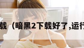 暗黑2下载（暗黑2下载好了,运行不起来）