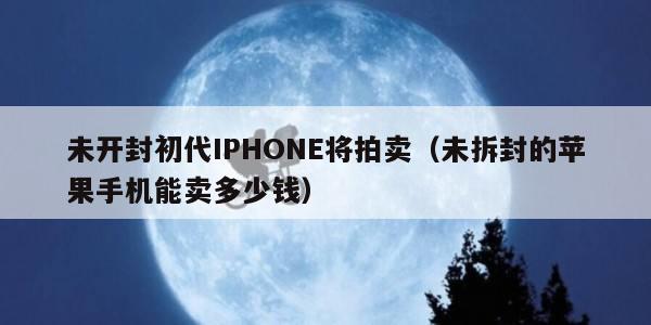 未开封初代IPHONE将拍卖（未拆封的苹果手机能卖多少钱）
