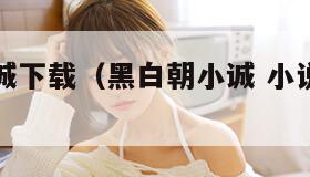 黑白朝小诚下载（黑白朝小诚 小说千千看文）