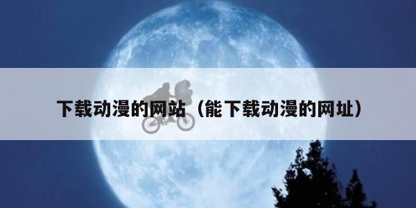 下载动漫的网站（能下载动漫的网址）