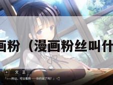 漫画粉（漫画粉丝叫什么）