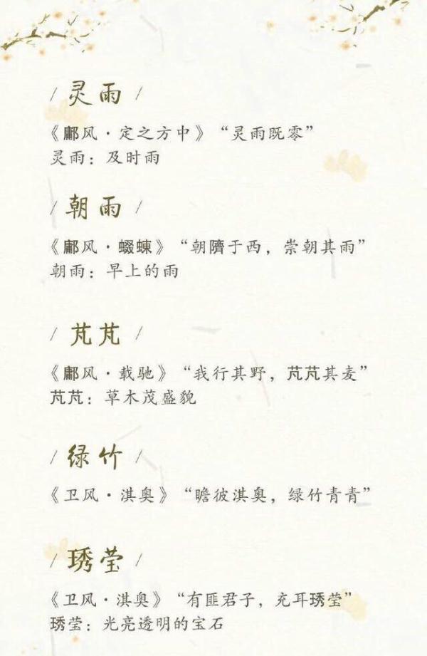 这些名字实在太美了,给宝宝起名可以参考了