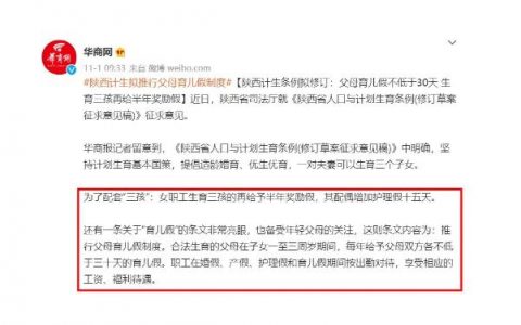 什么时候开始可以休育儿假(国家新规定育儿假什么时候实施)