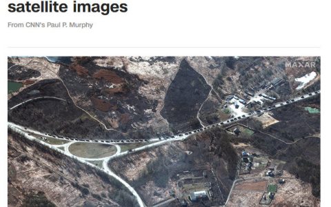 卫星图显示基辅附近俄军车队64公里 这到底是什么场面?