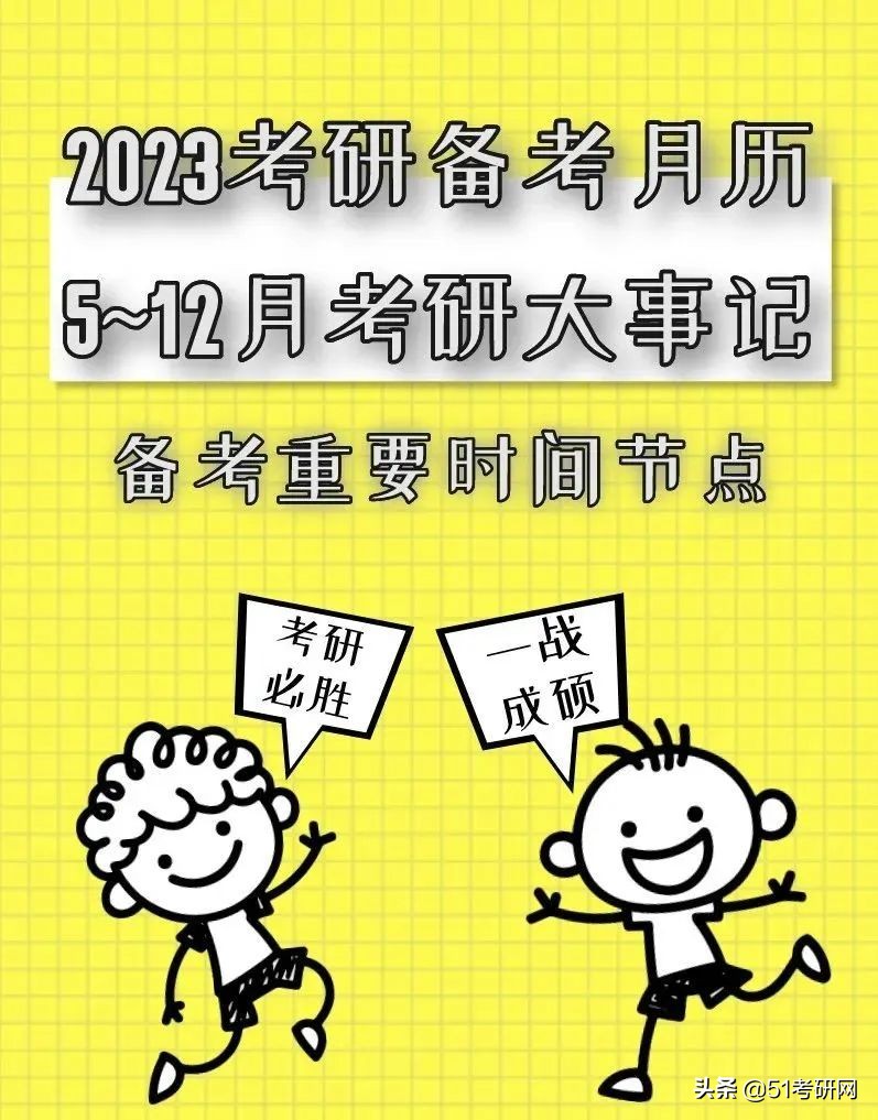 今年考研初试时间基本确定！23考研备考月历出炉
