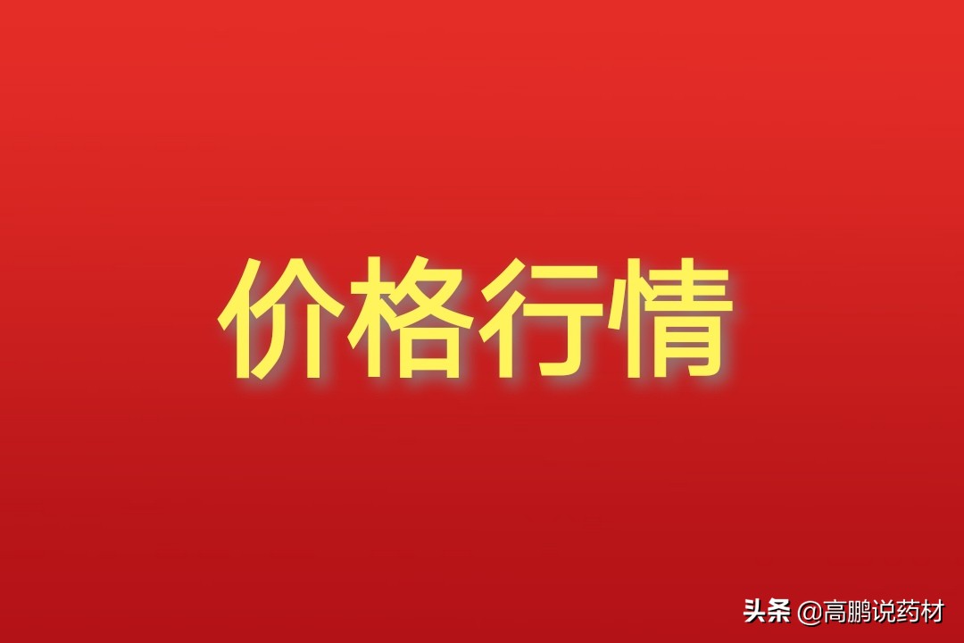 高鹏说药材:今日四大药市热点药材品种价格行情