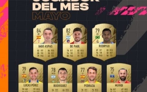 西甲五月最佳球员候选人：由阿斯帕斯领衔，罗德里戈amp保罗在名单上-