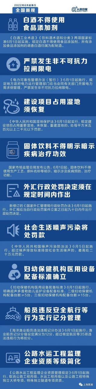 6月第一天,一批新规定和新举措开始施行