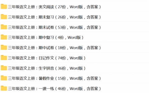 最新的！语文第2版第2册第1~4单元基础知识分类复习，是复习的必备。