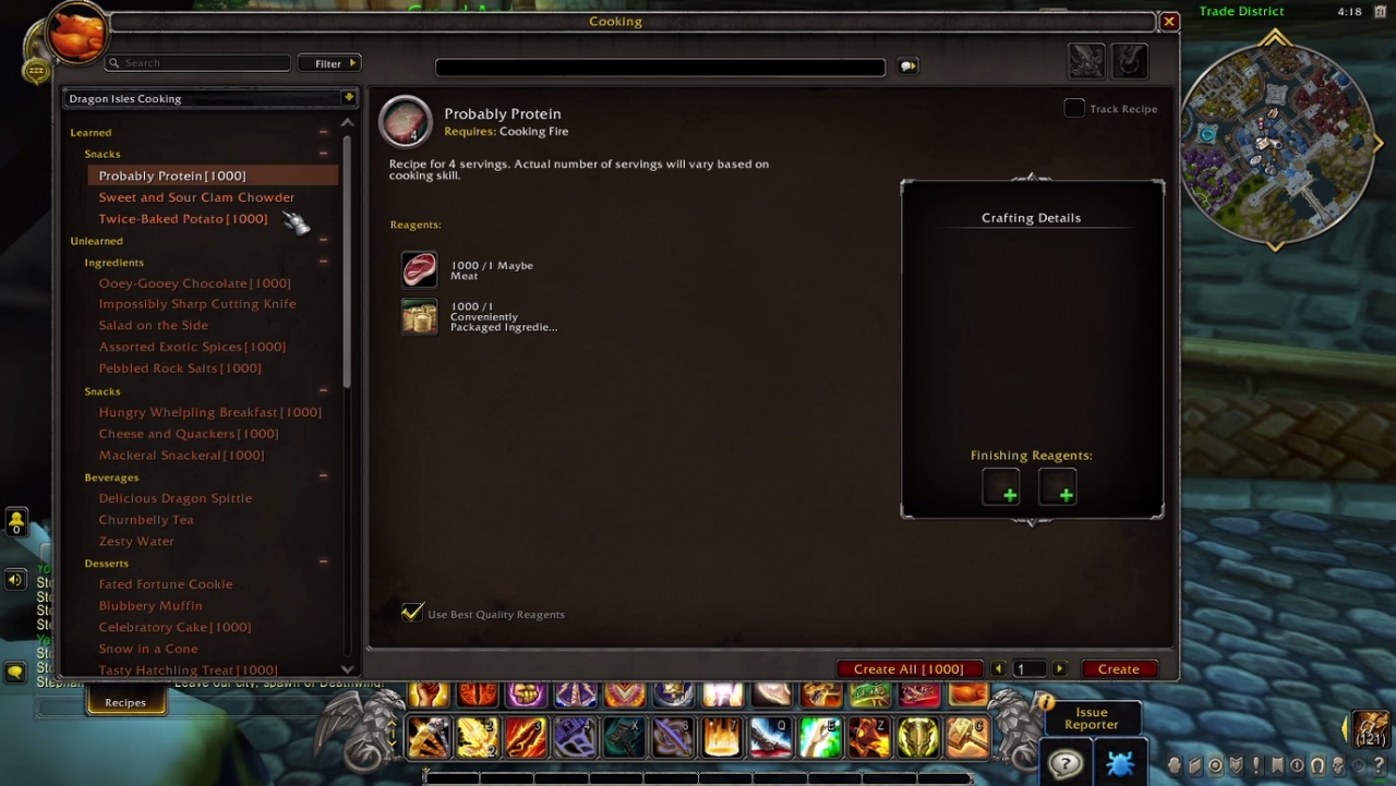 魔兽世界10.0烹饪怎么冲