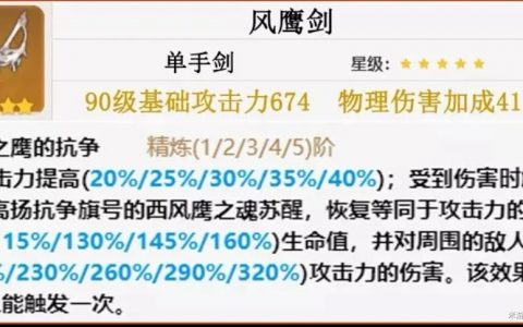 原神班尼特用风鹰剑还是天空之刃(原神主角风鹰剑还是天空)