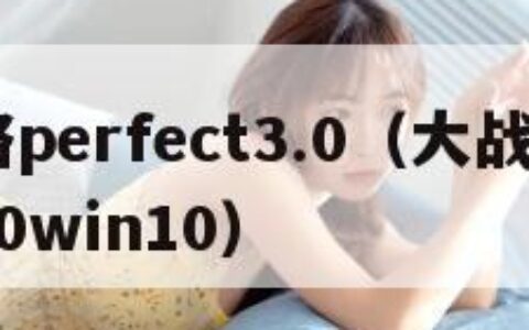 大战略perfect3.0（大战略perfect30win10）