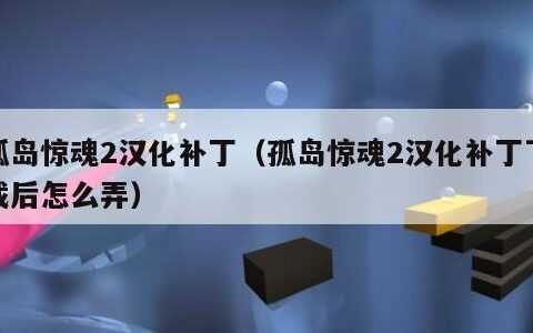 孤岛惊魂2汉化补丁（孤岛惊魂2汉化补丁下载后怎么弄）