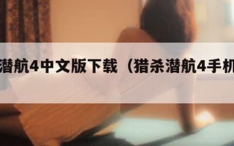 猎杀潜航4中文版下载（猎杀潜航4手机版下载）