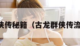 古龙群侠传秘籍（古龙群侠传流程攻略）