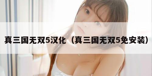真三国无双5汉化（真三国无双5免安装）