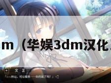 华娱3dm（华娱3dm汉化工作室）