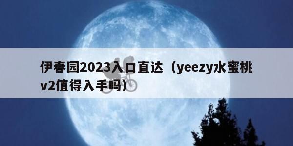 伊春园2023入口直达（yeezy水蜜桃v2值得入手吗）